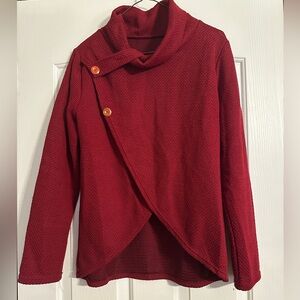 Brick red knit sweater
